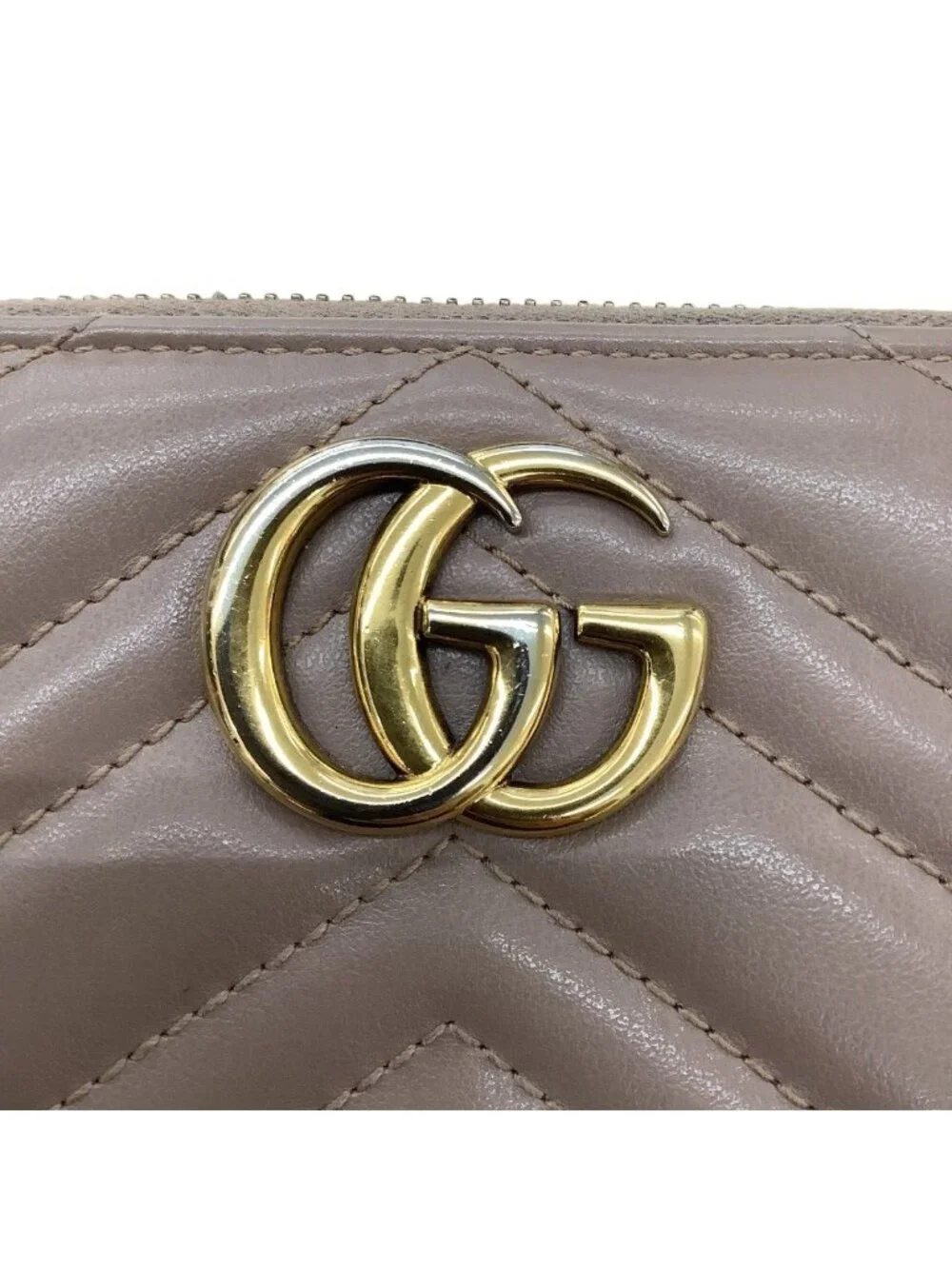 ★SOLD★ Gucci Wallet GG Marmont Pink Beige - Picture 2 of 10